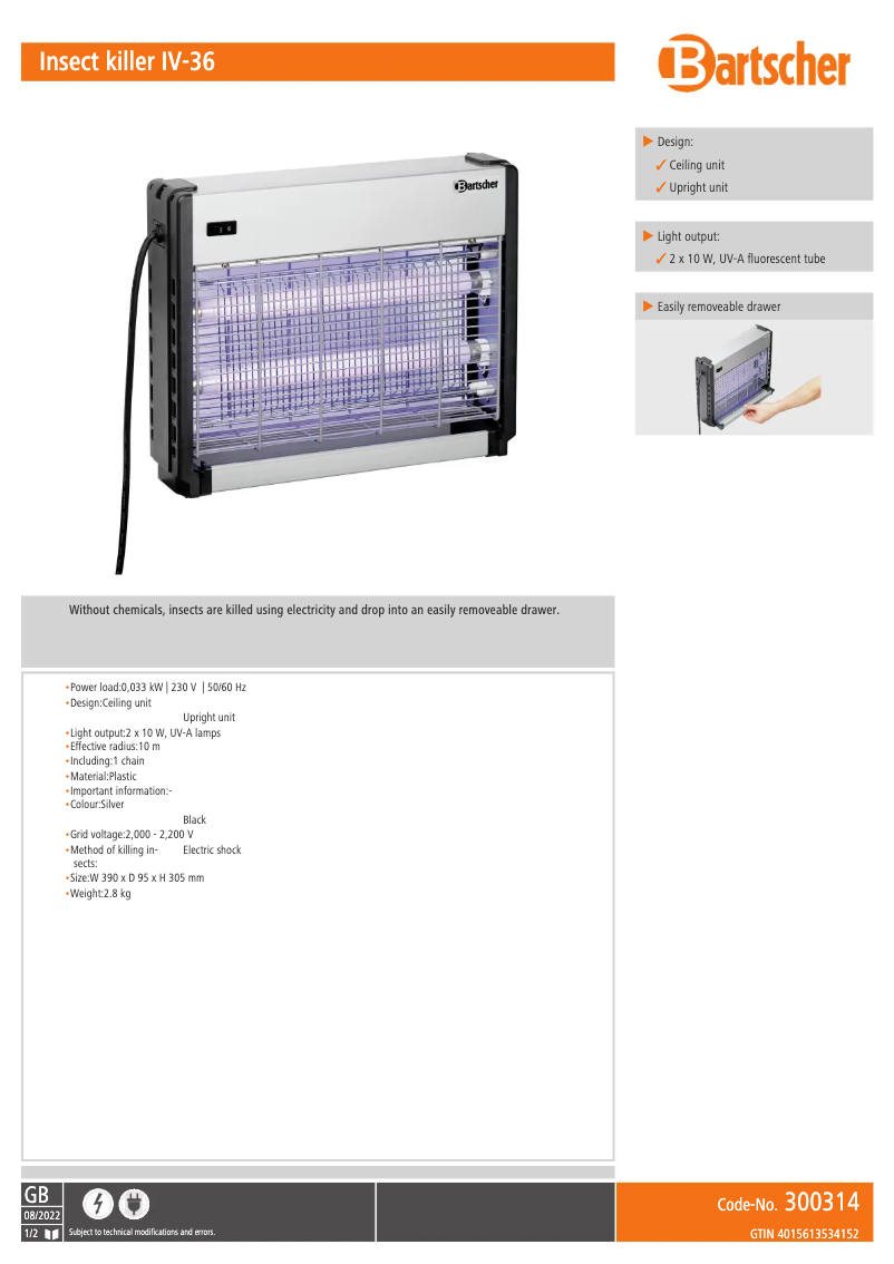 Image de la première page du manuel de l'appareil IV-36