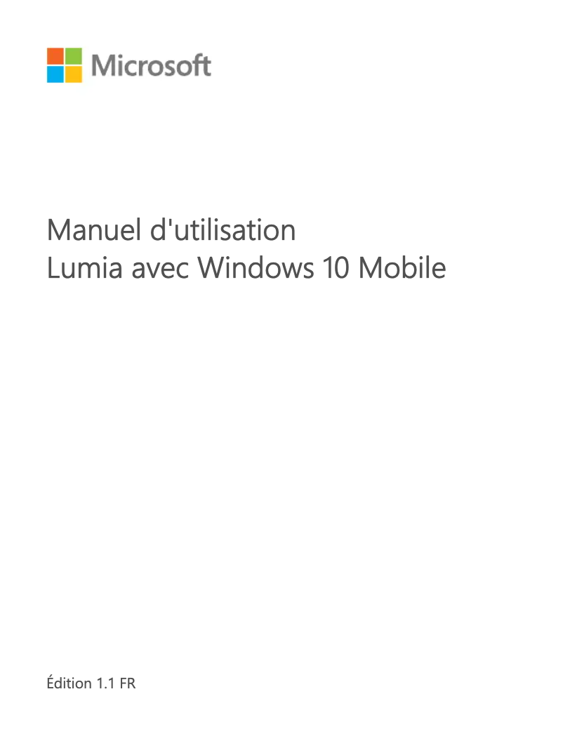 Page 1 de la notice Manuel utilisateur Microsoft Lumia 950 Dual SIM