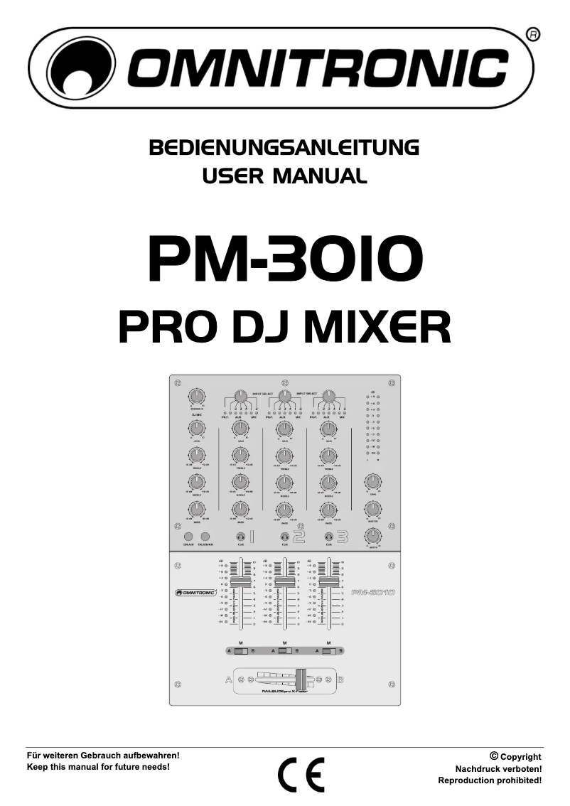 Page n°1 - Manuel utilisateur Omnitronic PM-3010 Pro