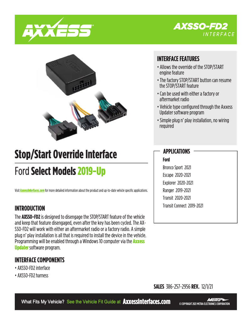 Imagen de la primera página del manual del dispositivo AXSSO-FD2