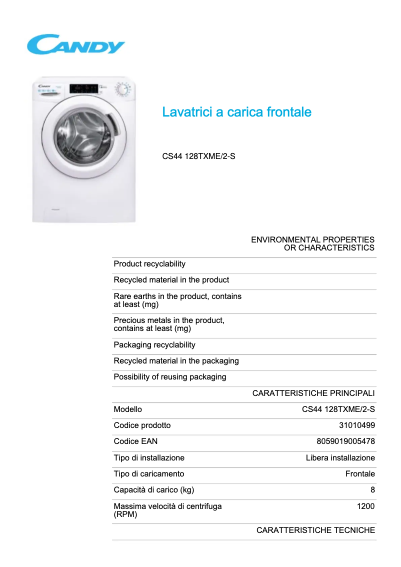 Image de la première page du manuel de l'appareil CS44 128TXME/2-S
