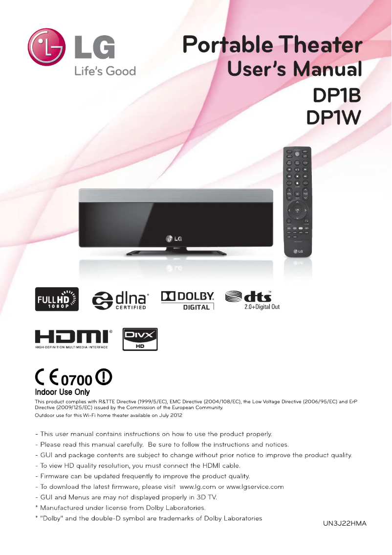 Imagen de la primera página del manual del dispositivo DP1WPBC