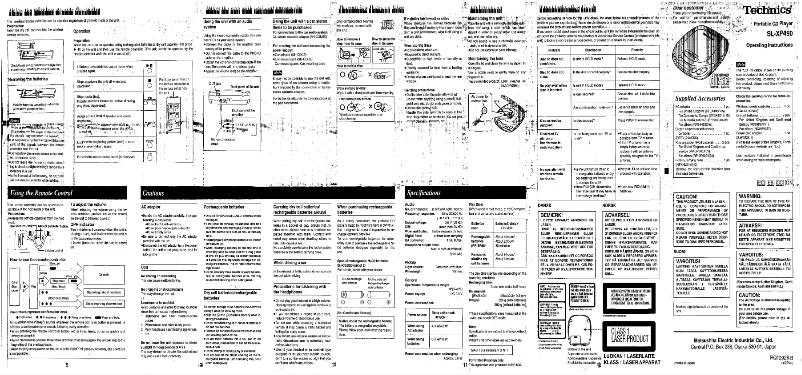 Imagen de la primera página del manual del dispositivo SL-XP490