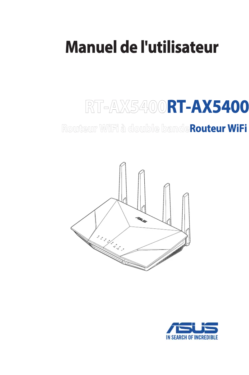 Page 1 de la notice Manuel utilisateur Asus RT-AX5400