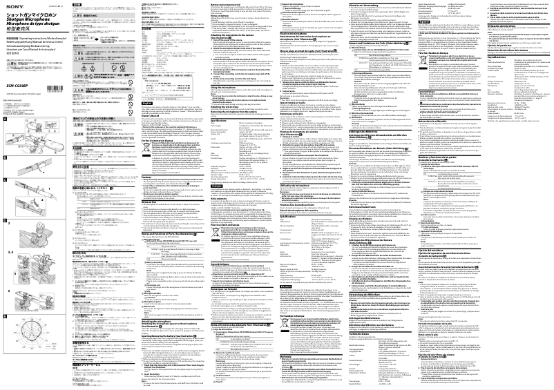 Página 1 del manual Manual de usuario Sony ECM-CG50BP