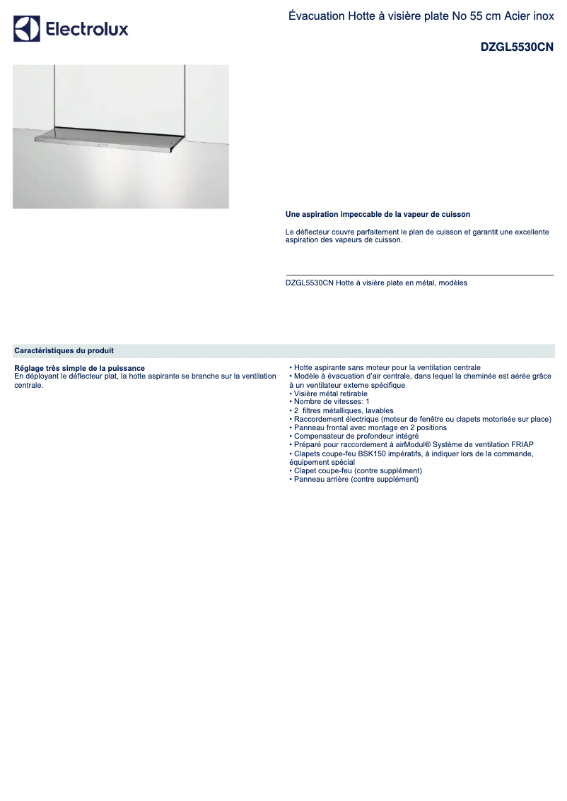 Image de la première page du manuel de l'appareil DZGL5530CN