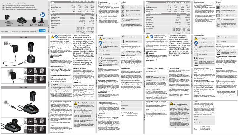 Image de la première page du manuel de l'appareil LG 12-20