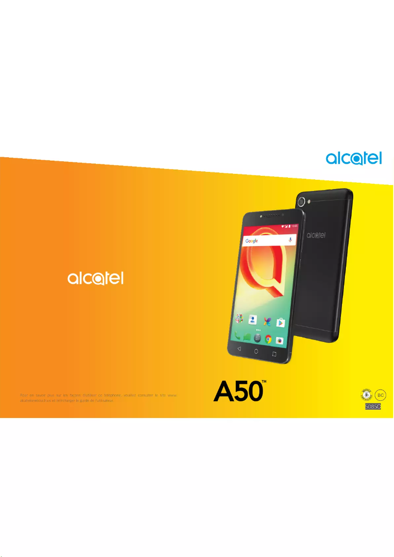 Page 1 de la notice Manuel utilisateur Alcatel A50