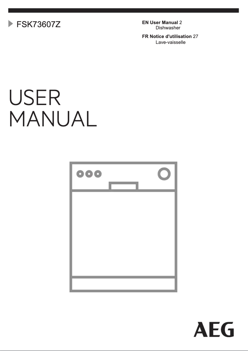 Page n°1 - Manuel utilisateur AEG FSK73607Z