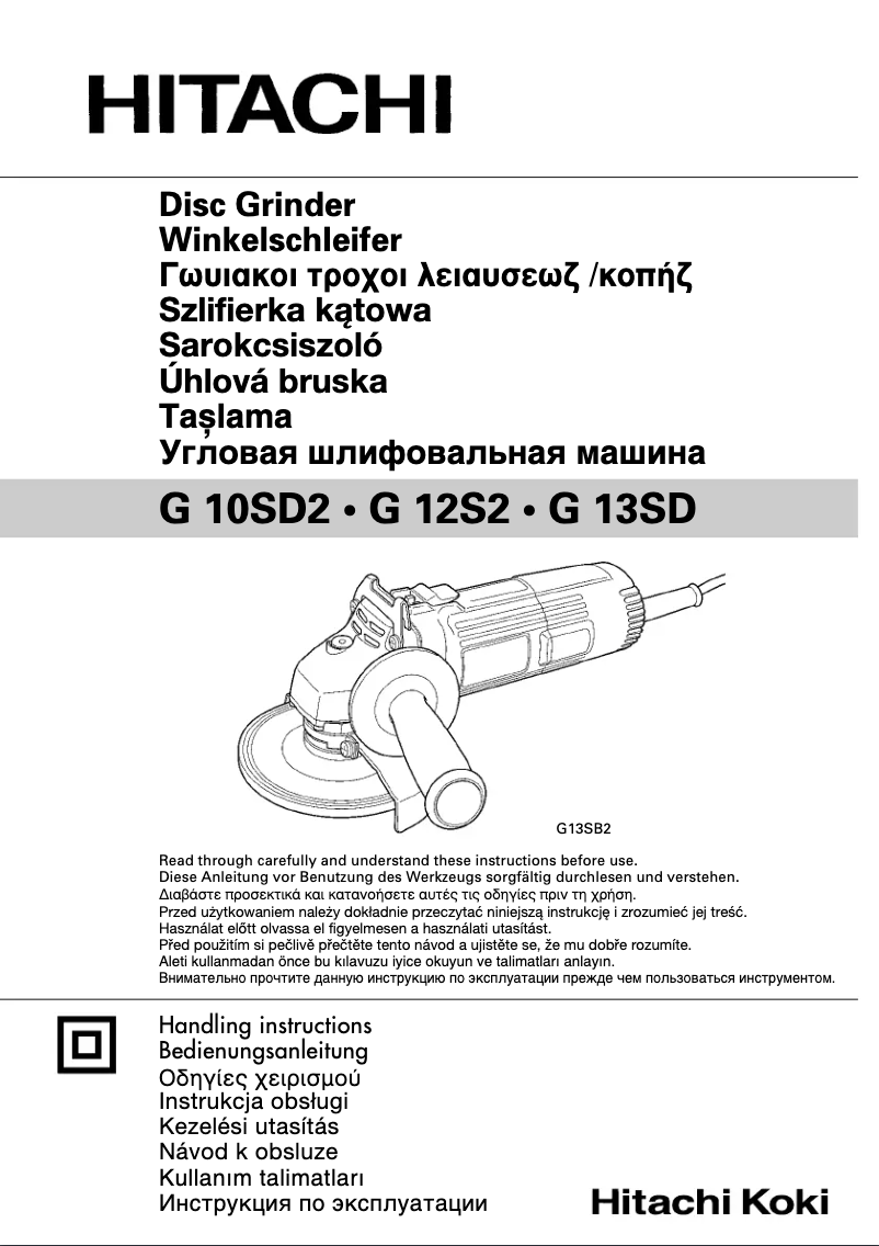 Page n°1 - Manuel utilisateur Hitachi G13SD