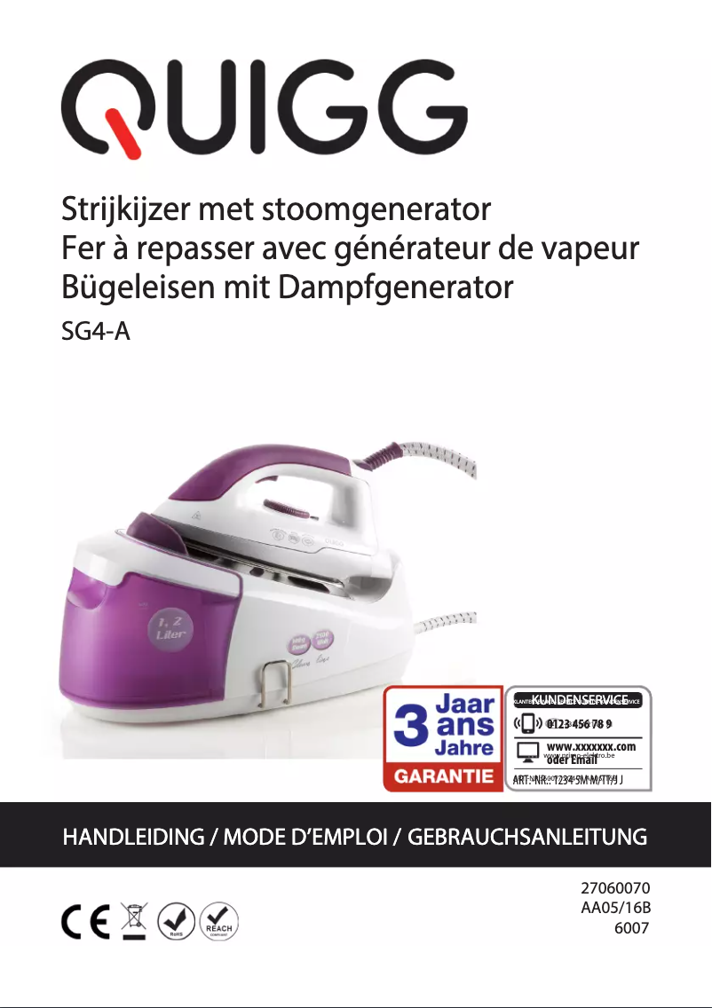 Image de la première page du manuel de l'appareil SG4-A-6007