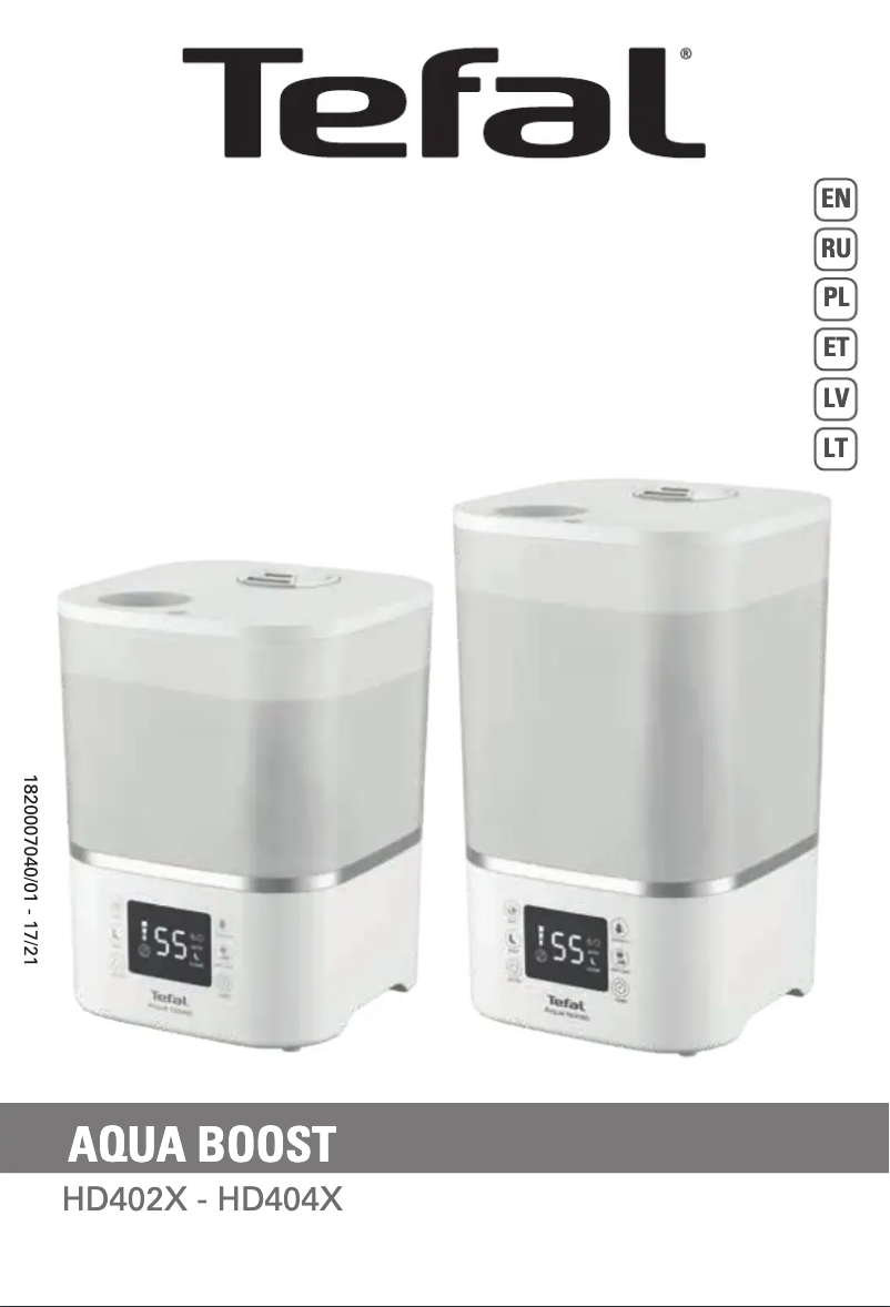 Page 1 de la notice Manuel utilisateur Tefal Aqua Boost HD4020