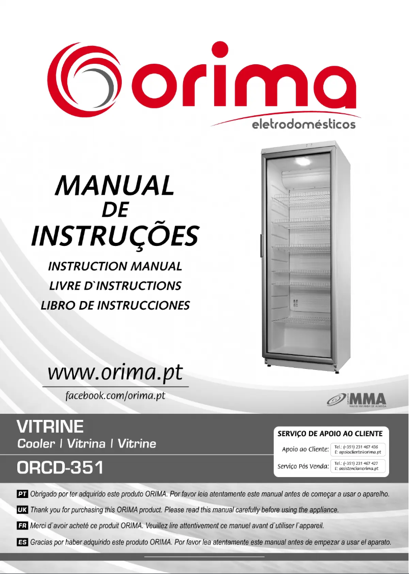 Page 1 de la notice Manuel utilisateur Orima ORCD-351