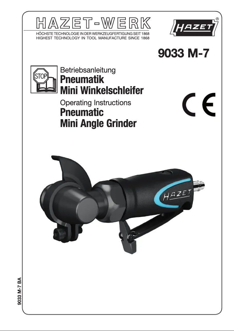 Page 1 de la notice Manuel utilisateur Hazet 9033 M-7