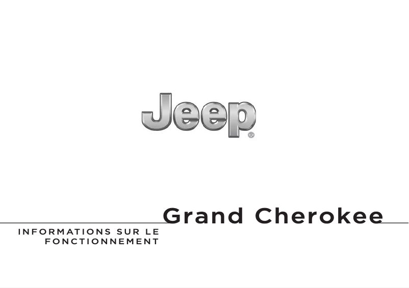 Page 1 de la notice Manuel utilisateur Jeep Grand Cherokee (2017)