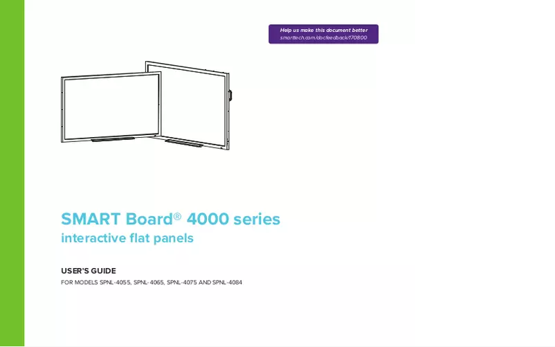 Page n°1 - Manuel utilisateur SMART Technologies SMART Board 4075