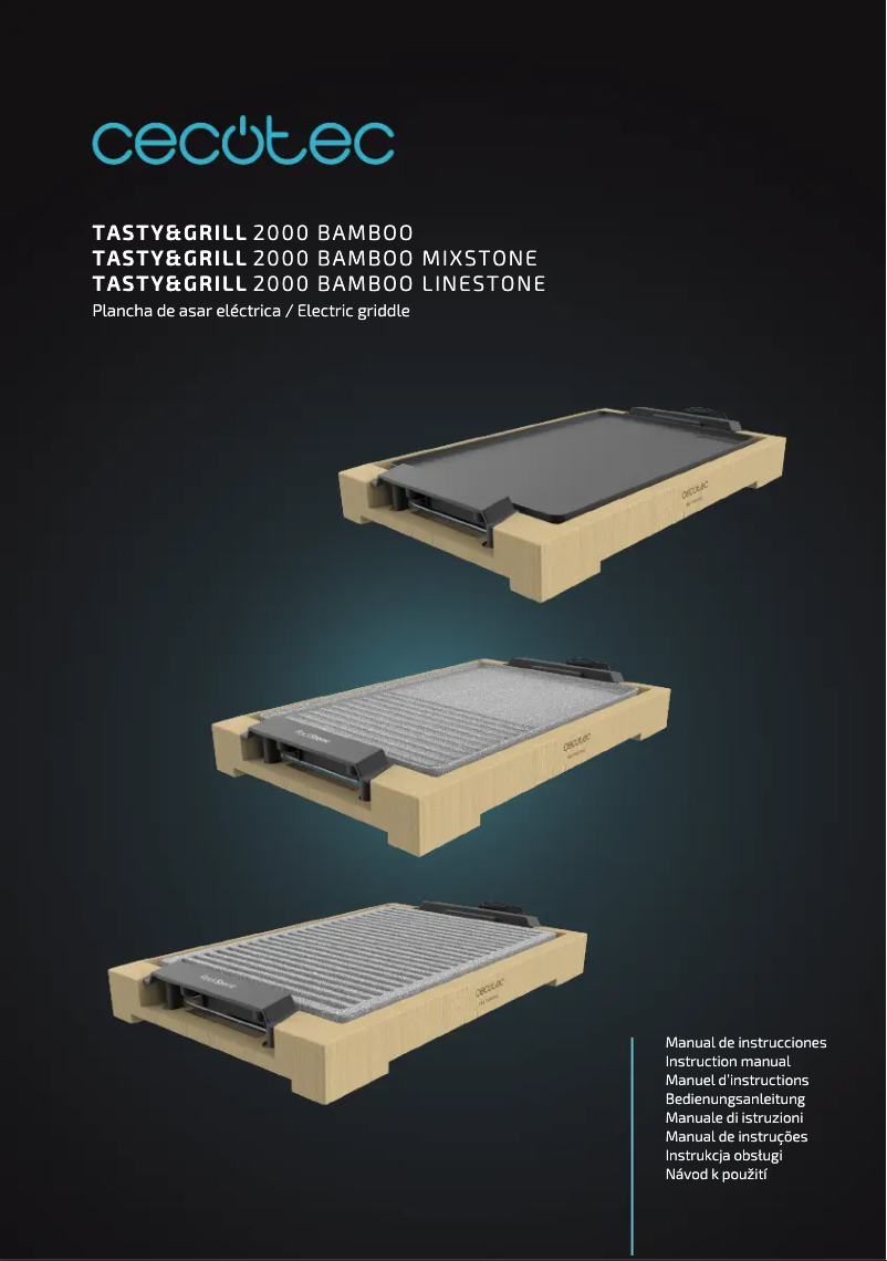 Image de la première page du manuel de l'appareil Tasty&Grill 2000 Bamboo LineStone