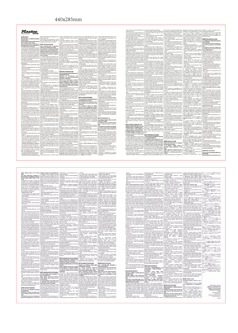 Page 1 de la notice Manuel utilisateur Master Lock 3005