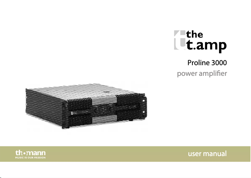 Page 1 de la notice Manuel utilisateur the t.amp Proline 3000