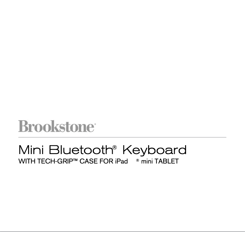 Page n°1 - Manuel utilisateur Brookstone Mini Bluetooth (iPad Mini)