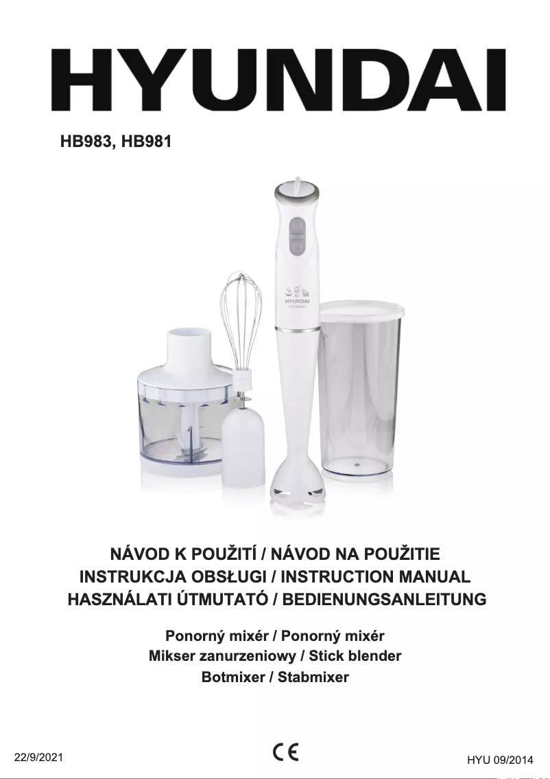 Page 1 de la notice Manuel utilisateur Hyundai HB 983