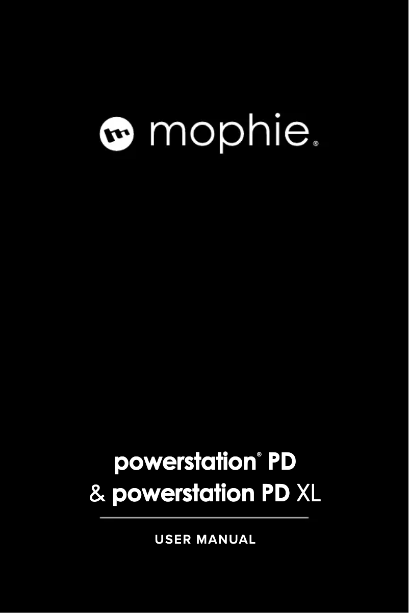 Page 1 de la notice Manuel utilisateur Mophie Powerstation PD XL