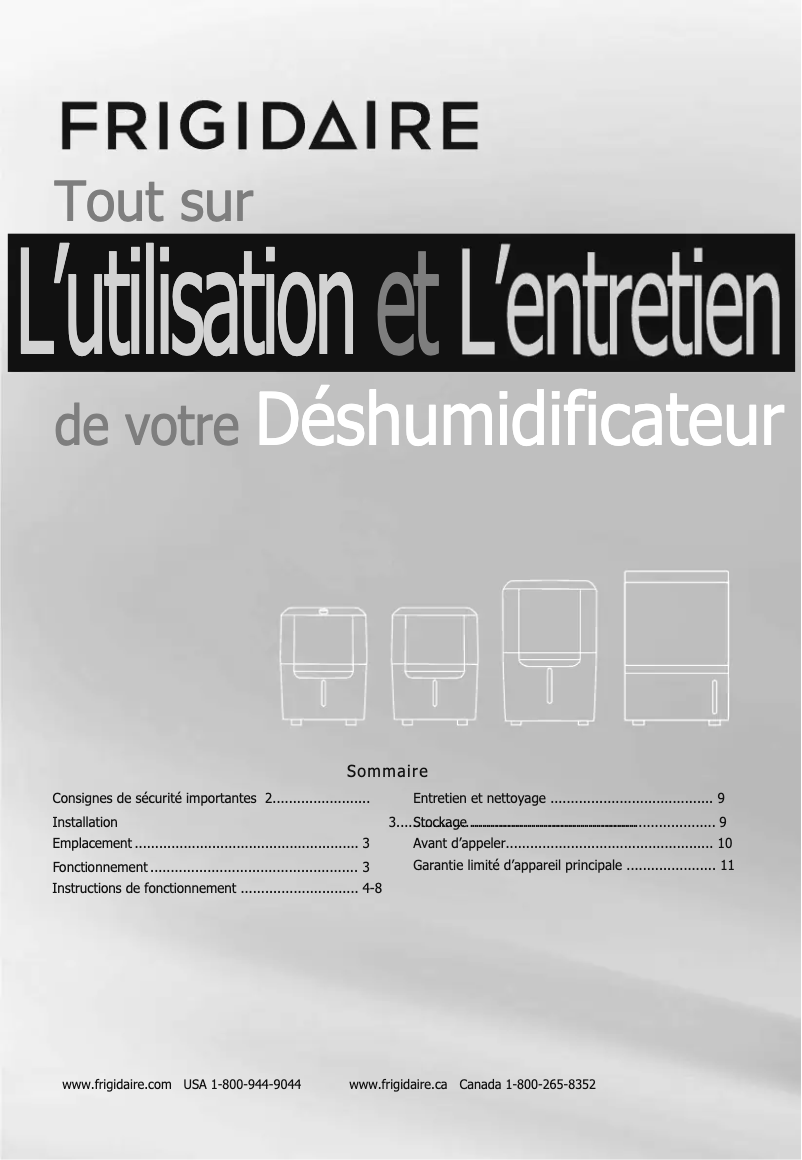 Image de la première page du manuel de l'appareil FAD954DWD