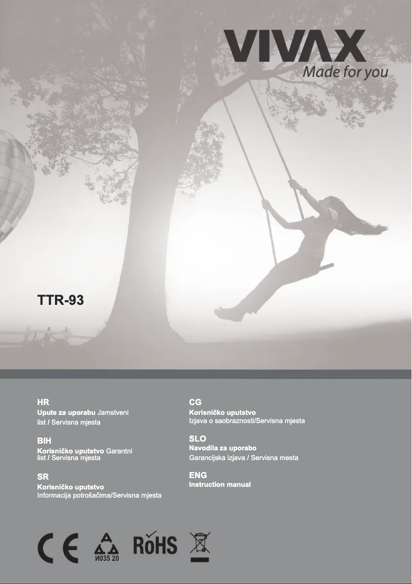 Imagen de la primera página del manual del dispositivo TTR-93