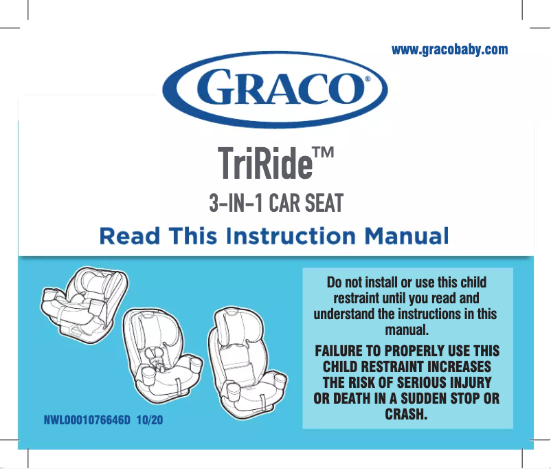 Page 1 de la notice Manuel utilisateur Graco TriRide