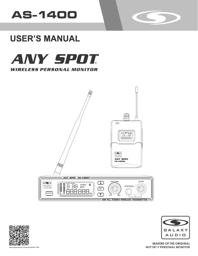 Page n°1 - Manuel utilisateur Galaxy Audio AS-1400
