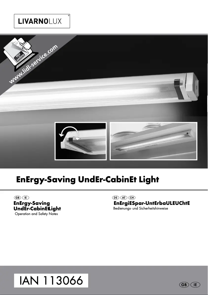 Page 1 de la notice Manuel utilisateur Livarno Lux IAN 113066