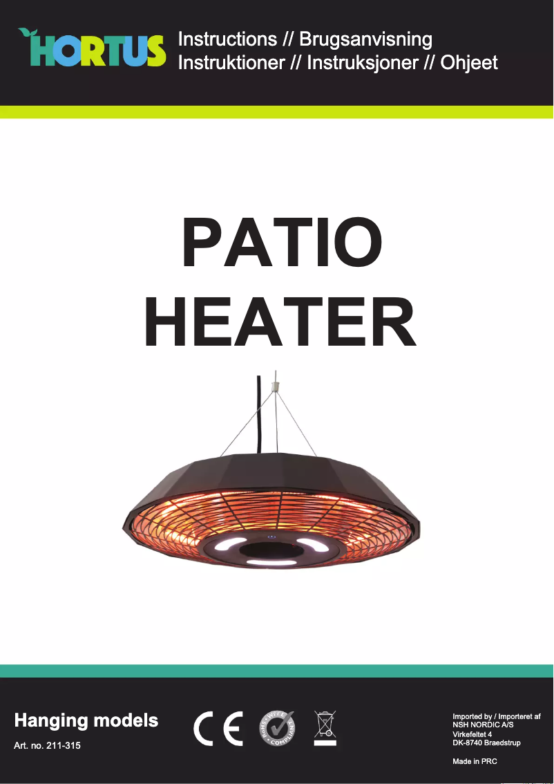 Page n°1 - Manuel utilisateur Hortus 211-315