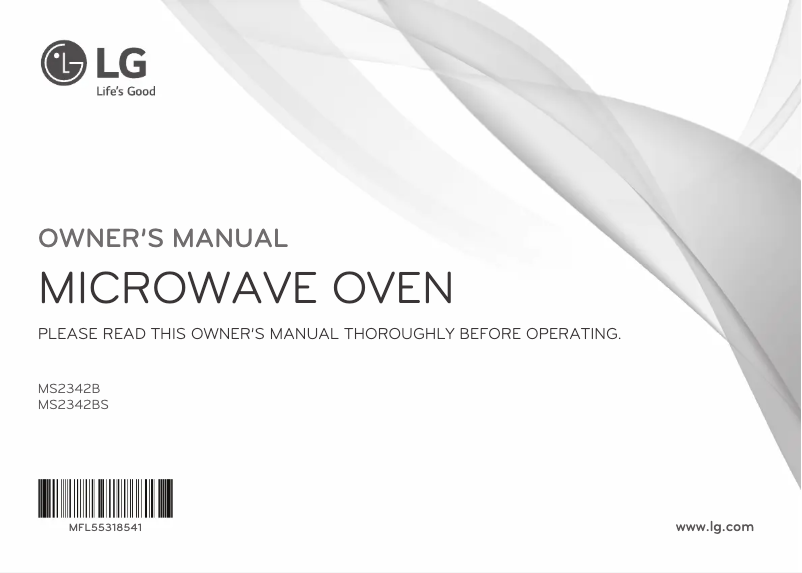 Page n°1 - Manuel utilisateur LG MS2342B