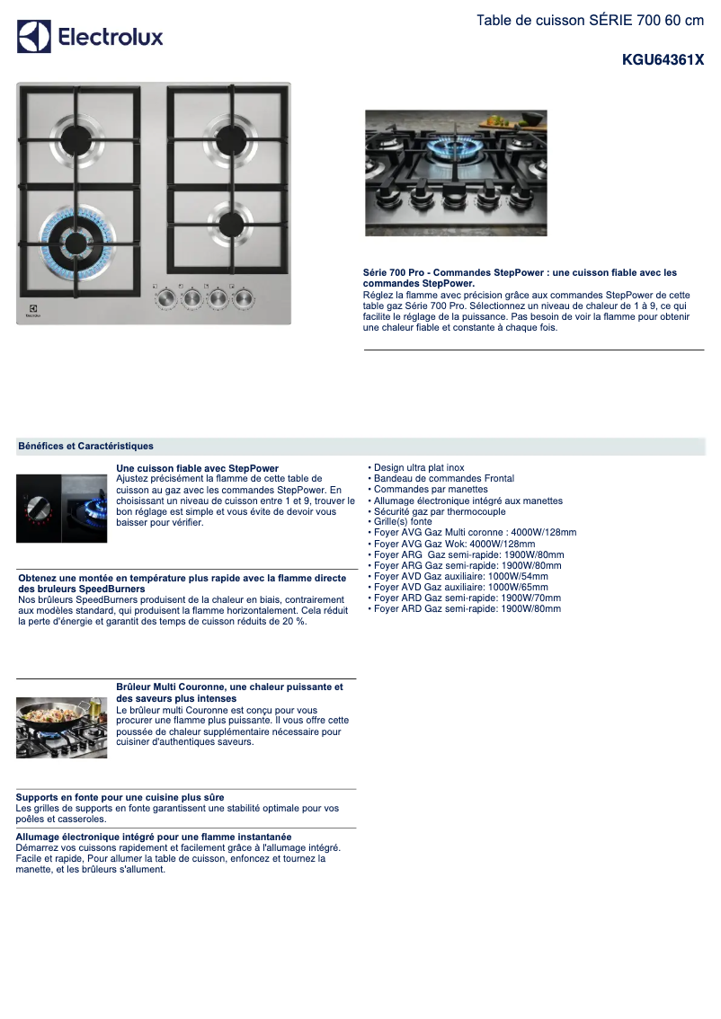 Image de la première page du manuel de l'appareil KGU64361X