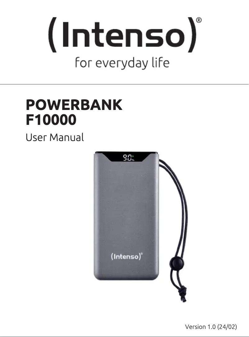 Page 1 de la notice Manuel utilisateur Intenso F10000