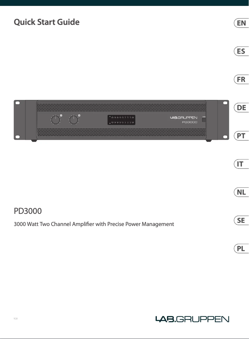 Image de la première page du manuel de l'appareil PD3000