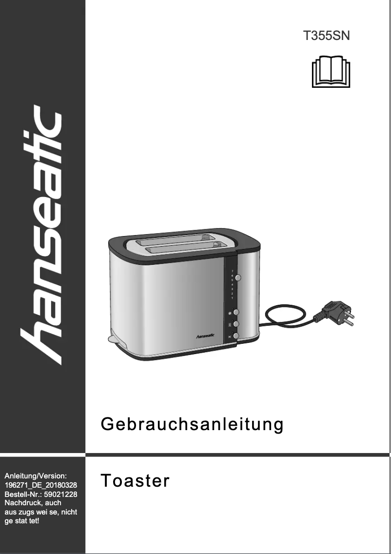 Page n°1 - Manuel utilisateur Hanseatic T355SN