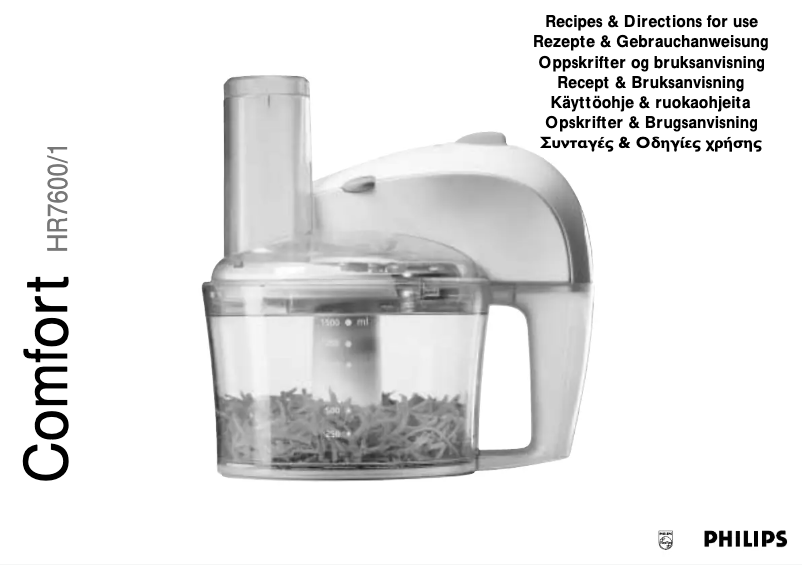 Page n°1 - Manuel utilisateur Philips Comfort HR7600