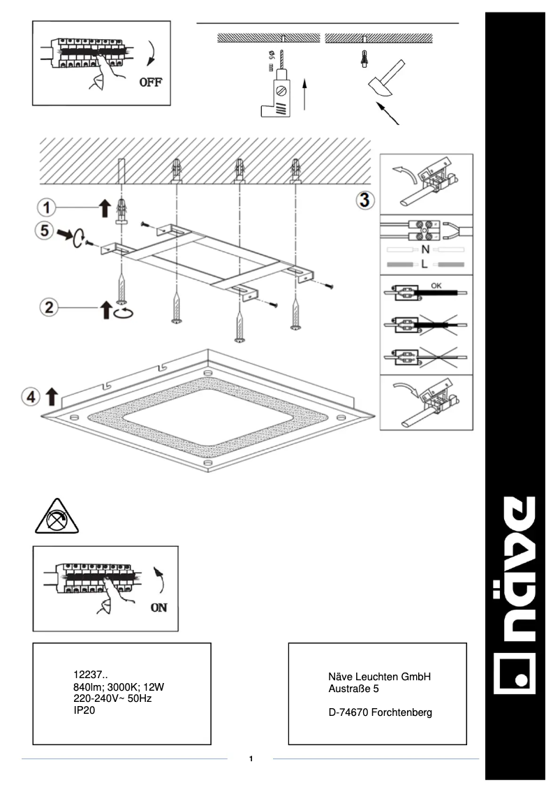 Page n°1 - Manuel utilisateur Näve Thun