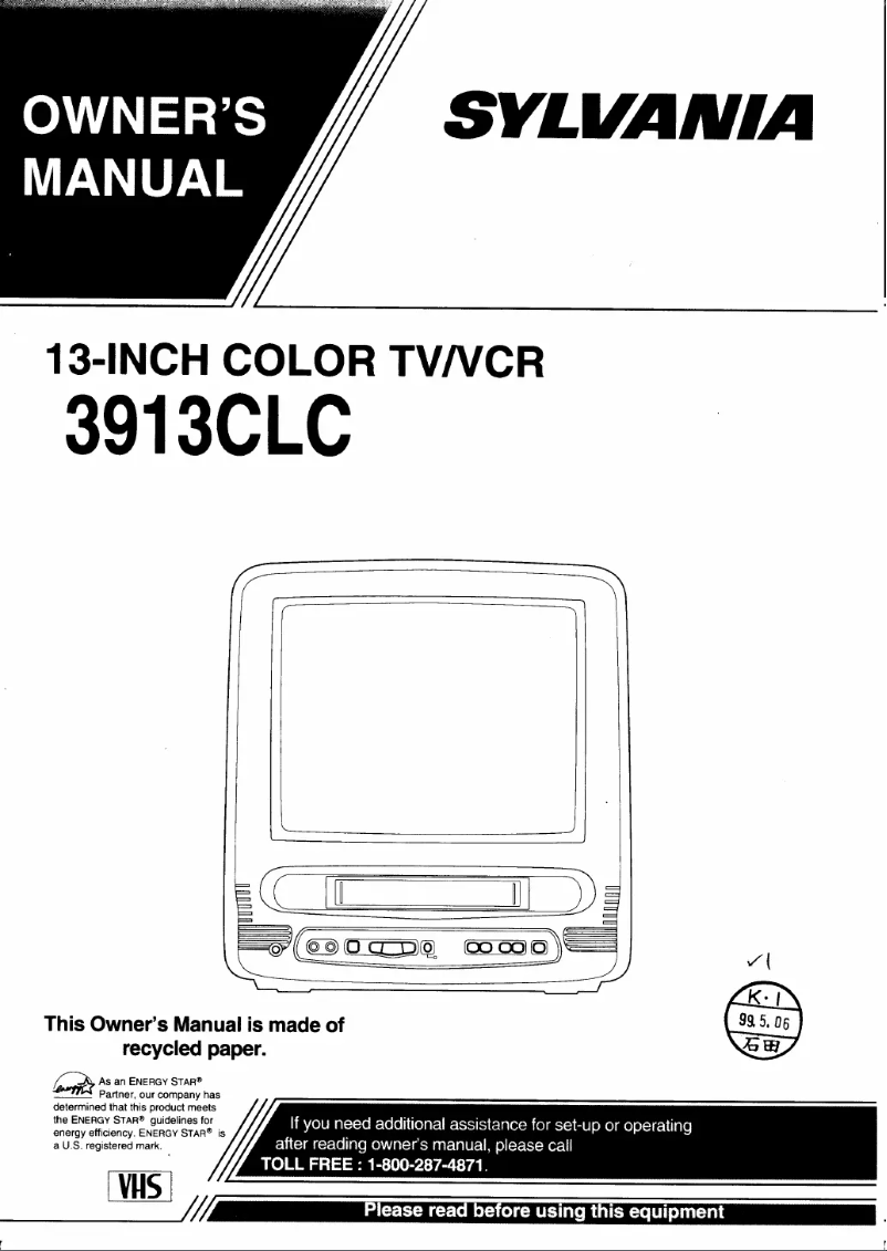 Image de la première page du manuel de l'appareil 3913CLC