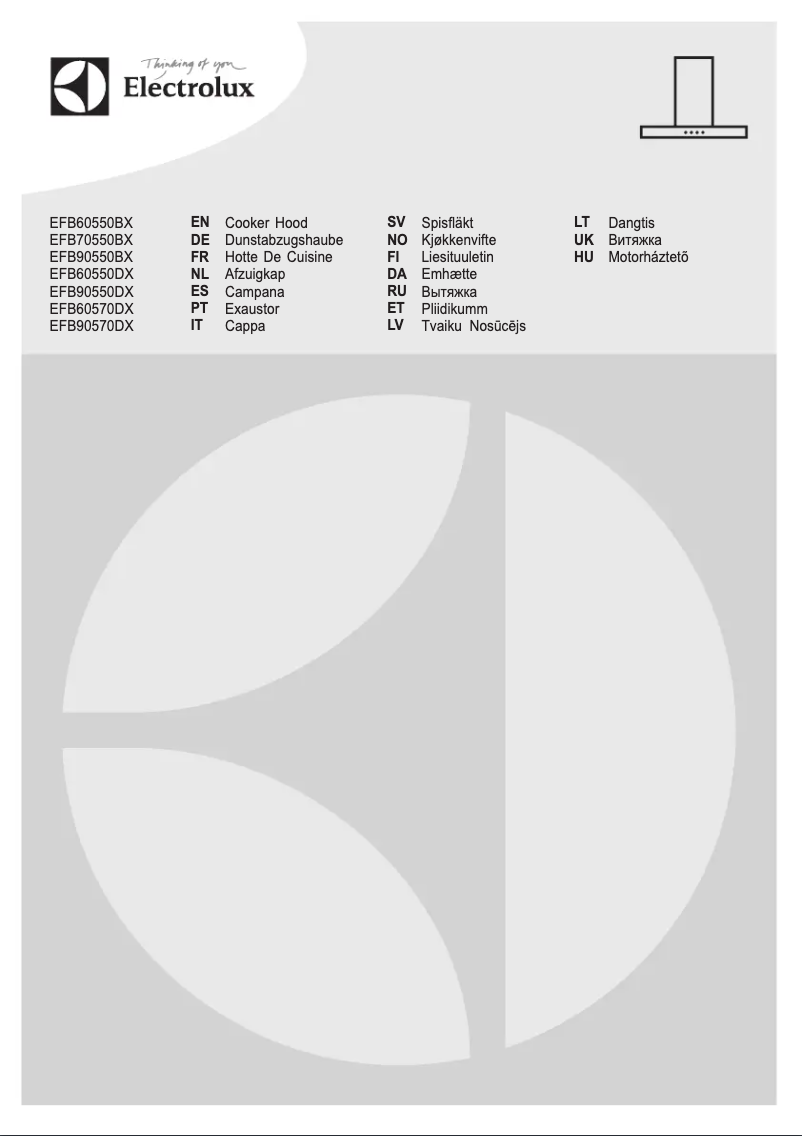 Page n°1 - Manuel utilisateur Electrolux EFB60570DX