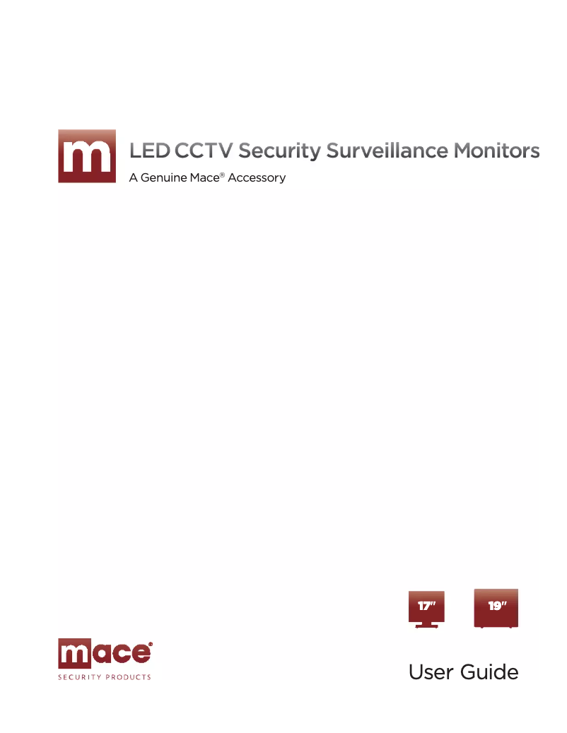 Page n°1 - Manuel utilisateur Mace MAC-MON-17LED