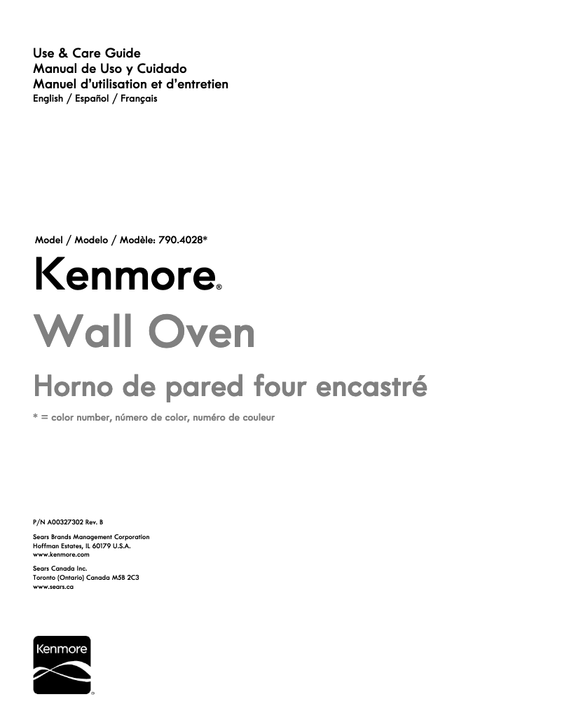 Page 1 de la notice Manuel utilisateur Kenmore 790.40283