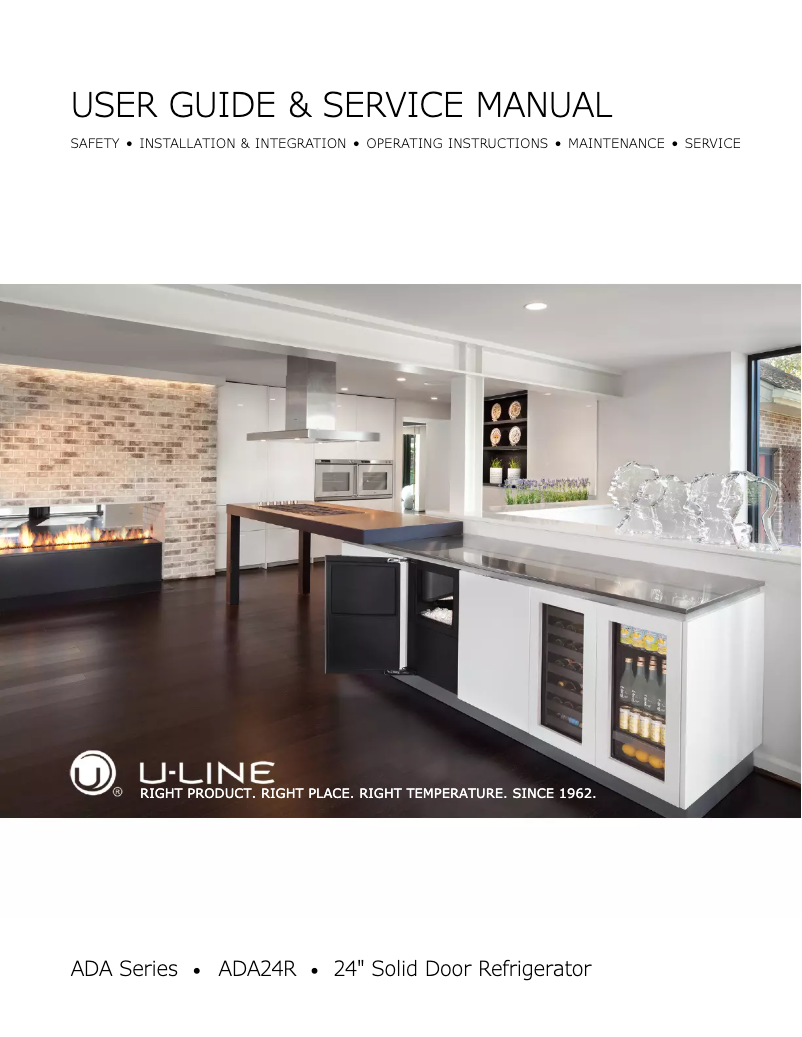 Image de la première page du manuel de l'appareil U-ADA24RGLINT-00A