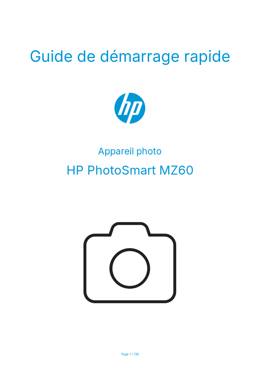 Image de la première page du manuel de l'appareil PhotoSmart MZ60