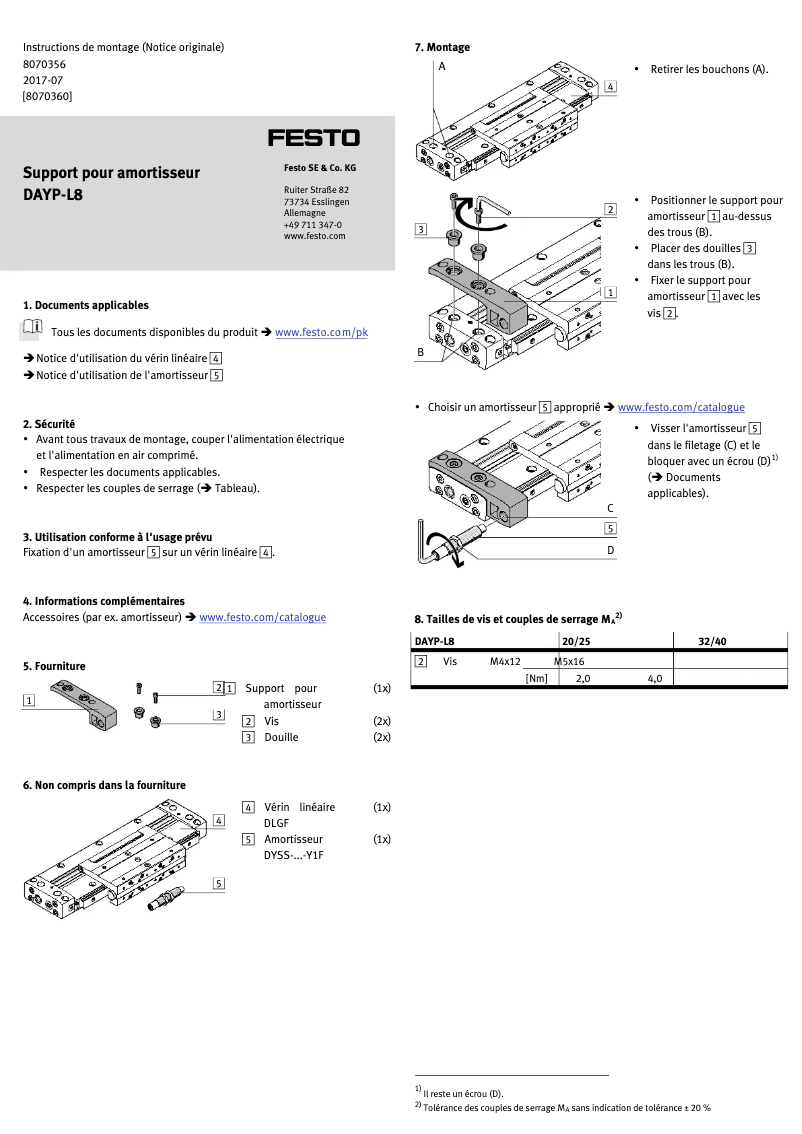 Image de la première page du manuel de l'appareil DAYP-L8-25