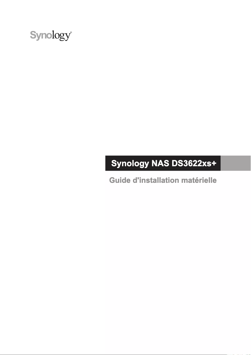 Image de la première page du manuel de l'appareil DiskStation DS3622xs+
