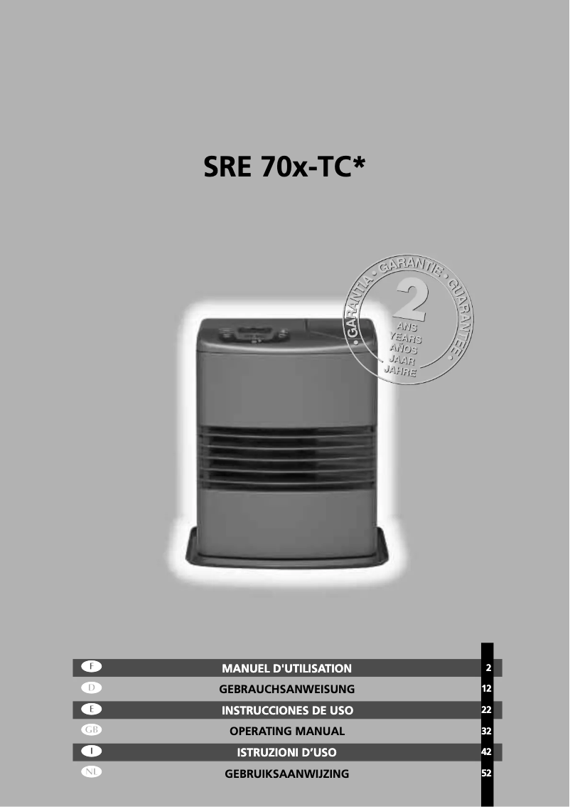 Image de la première page du manuel de l'appareil Sre703 tc