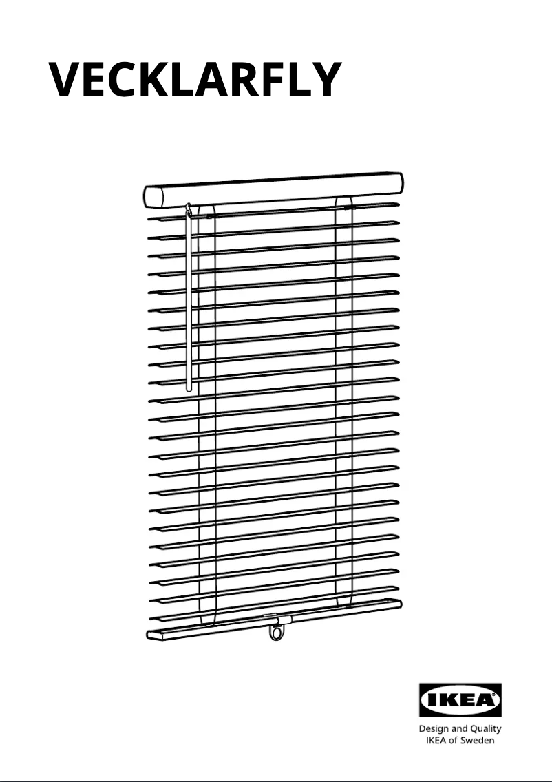 Page 1 de la notice Manuel utilisateur Ikea VECKLARFLY 205.552.68