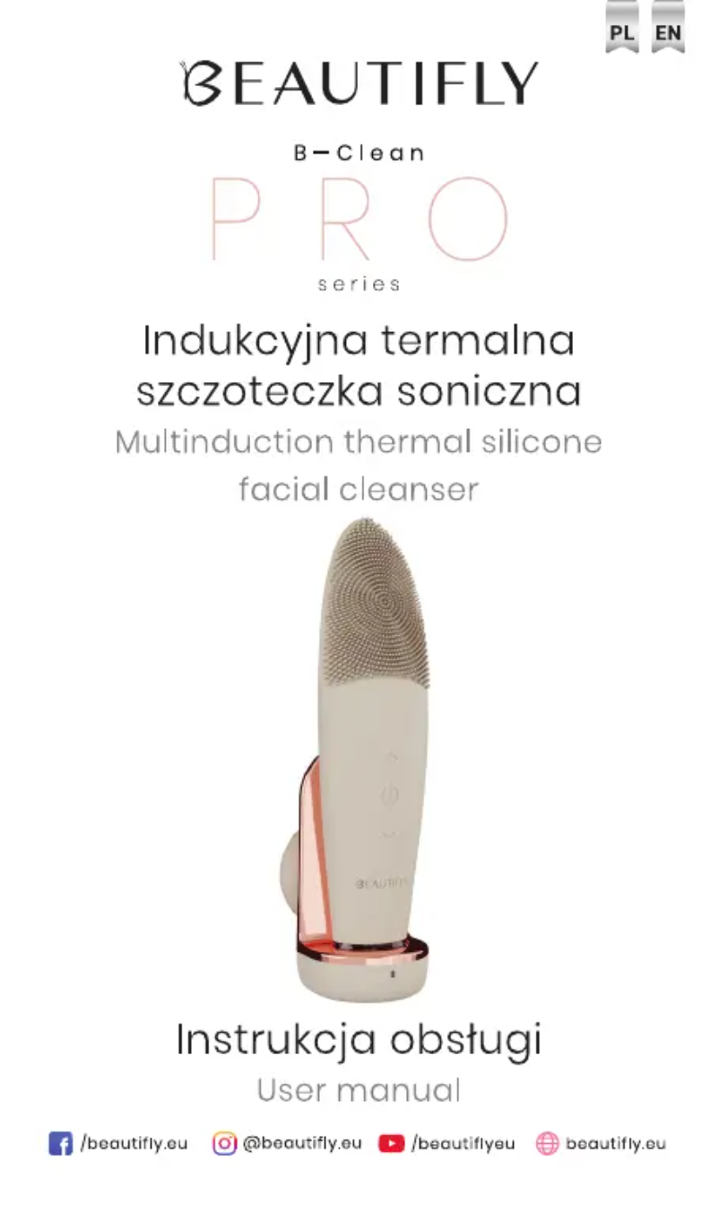 Page n°1 - Manuel utilisateur Beautifly B-Clean Pro